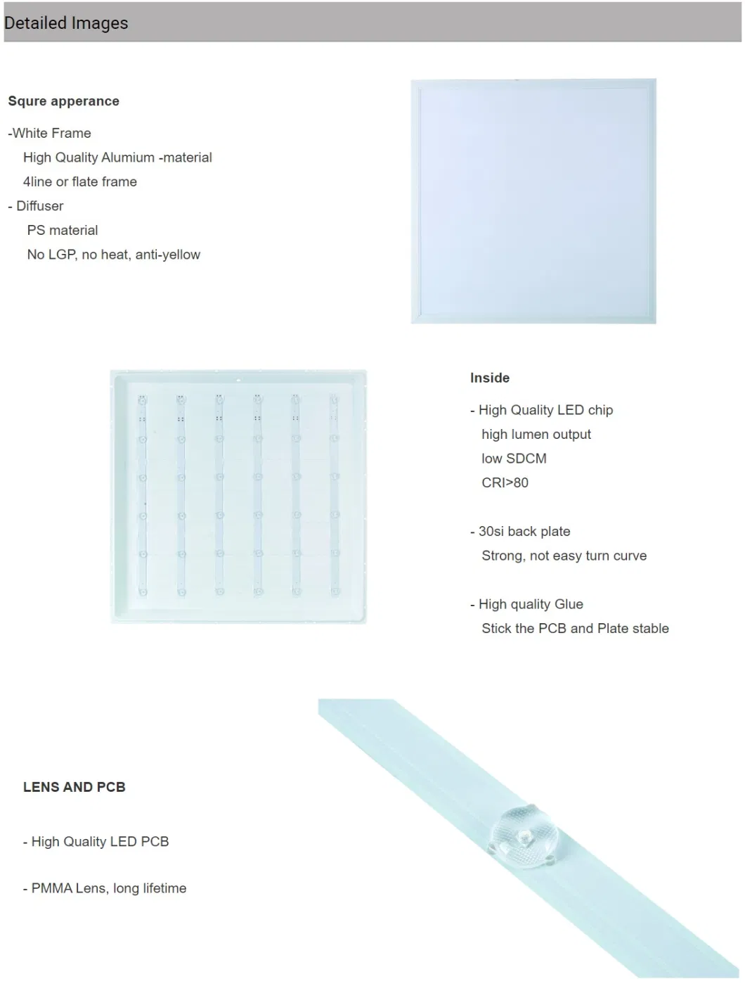 Office Panel Backlit Recessed 6060 30120 3060 60120 Ceiling 3000K 4000K 3CCT Ugr19 36W 40W 48W 60W LED Panel Light with TUV CB SAA ENEC ETL